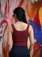 BERLIN SCOOP NECK MAROON - Image 2