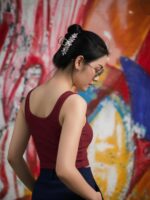 BERLIN SCOOP NECK MAROON - Image 4