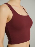 BERLIN SCOOP NECK MAROON - Image 6