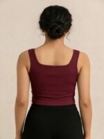 BERLIN SCOOP NECK MAROON - Image 2