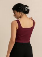 BERLIN SCOOP NECK MAROON - Image 3