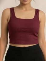 BERLIN SCOOP NECK MAROON - Image 6
