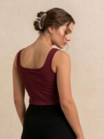 BERLIN SCOOP NECK MAROON - Image 2