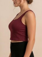 BERLIN SCOOP NECK MAROON - Image 5