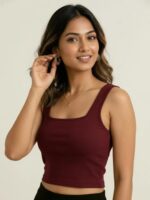 BERLIN SCOOP NECK MAROON - Image 4