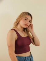 BERLIN SCOOP NECK MAROON - Image 4