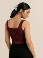BERLIN SCOOP NECK MAROON - Image 4