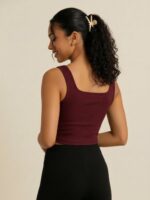 BERLIN SCOOP NECK MAROON - Image 3