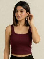 BERLIN SCOOP NECK MAROON - Image 4