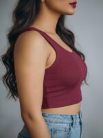 BERLIN SCOOP NECK MAROON - Image 2