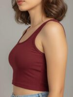 BERLIN SCOOP NECK MAROON - Image 2
