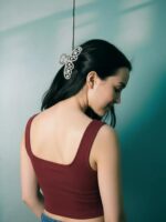 BERLIN SCOOP NECK MAROON - Image 5