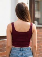 BERLIN SCOOP NECK MAROON - Image 6