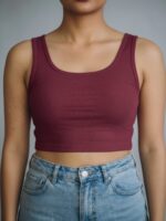 BERLIN SCOOP NECK MAROON - Image 6