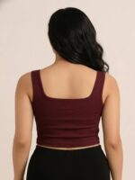 BERLIN SCOOP NECK MAROON - Image 3