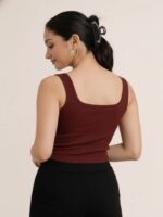 BERLIN SCOOP NECK MAROON - Image 3
