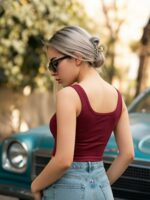 BERLIN SCOOP NECK MAROON - Image 4