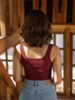 BERLIN SCOOP NECK MAROON - Image 4