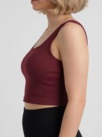 BERLIN SCOOP NECK MAROON - Image 5