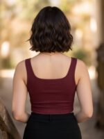 BERLIN SCOOP NECK MAROON - Image 2