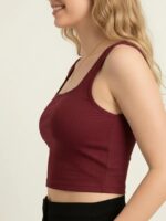 BERLIN SCOOP NECK MAROON - Image 5