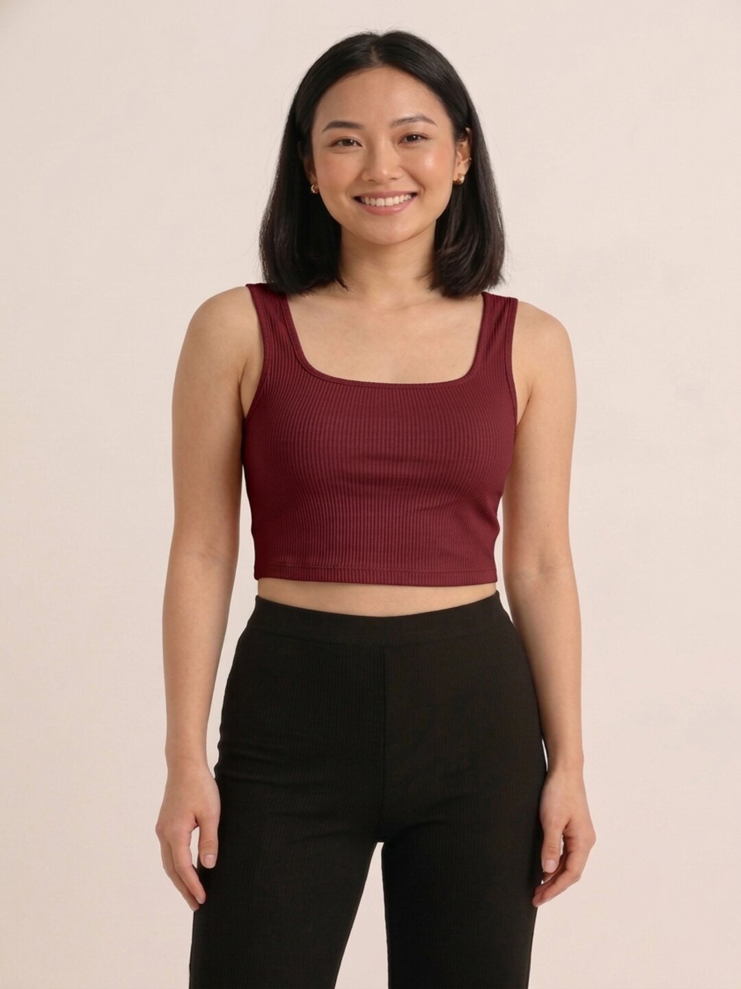 Model 11 berlin maroon BERLIN SCOOP NECK MAROON - Image 1