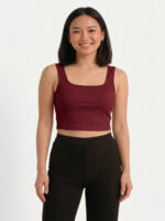 BERLIN SCOOP NECK MAROON - Image 4