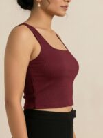 BERLIN SCOOP NECK MAROON - Image 5