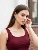 BERLIN SCOOP NECK MAROON - Image 3