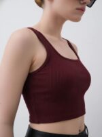 BERLIN SCOOP NECK MAROON - Image 6