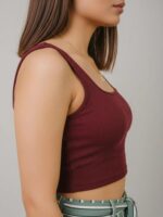 BERLIN SCOOP NECK MAROON - Image 6