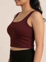 BERLIN SCOOP NECK MAROON - Image 2
